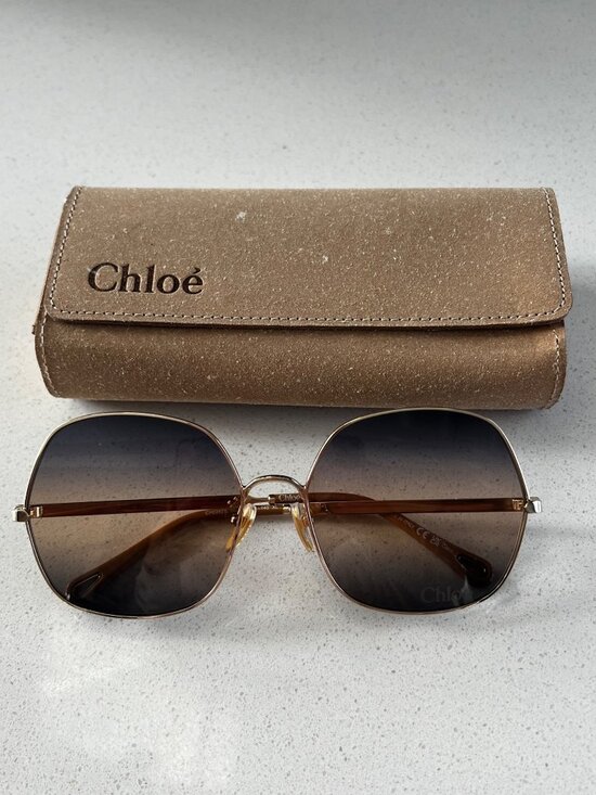 CHLOE Aly CH0282S 002 Sunglasses in Gold & Blue main image 11